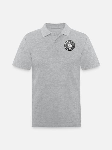 Tsuhima Fujiwara Clan - Men's Pique Polo Shirt - heather gray