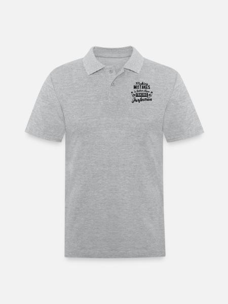 Business Motivation Quotes - Men's Pique Polo Shirt - heather gray