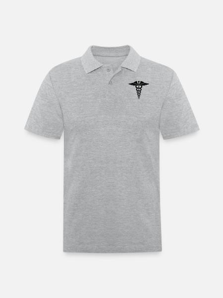 medical - Men's Pique Polo Shirt - heather gray