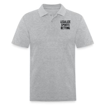 Legalize Sports Betting - Men's Pique Polo Shirt - heather gray - Front