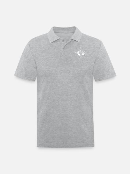 Mountain with compass - Men's Pique Polo Shirt - heather gray