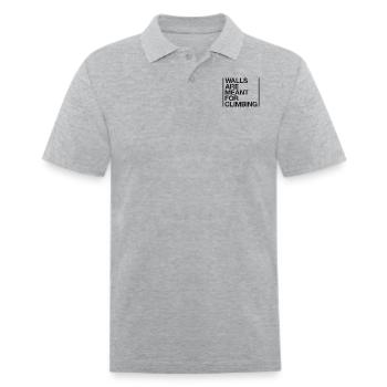 walls are meant - Men's Pique Polo Shirt - heather gray - Front