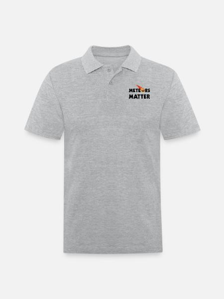 Meteors Matter - Men's Pique Polo Shirt - heather gray