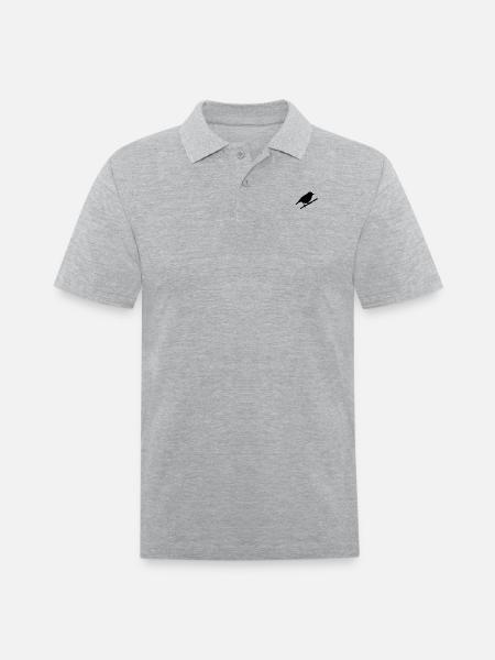 Bird - Men's Pique Polo Shirt - heather gray