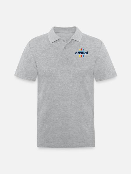 Weekend Casual - Men's Pique Polo Shirt - heather gray