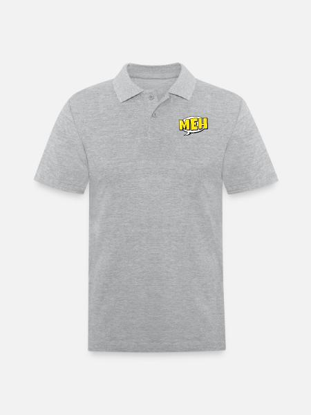 Meh - Men's Pique Polo Shirt - heather gray