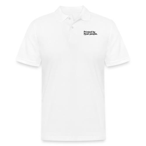 Printed in black - Men's Pique Polo Shirt