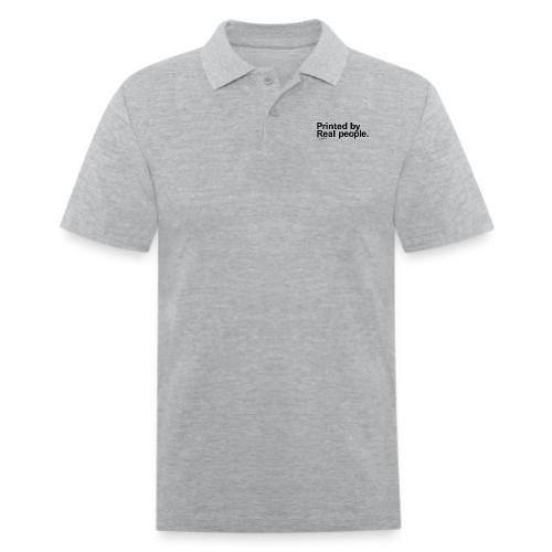 Printed in black - Men's Pique Polo Shirt