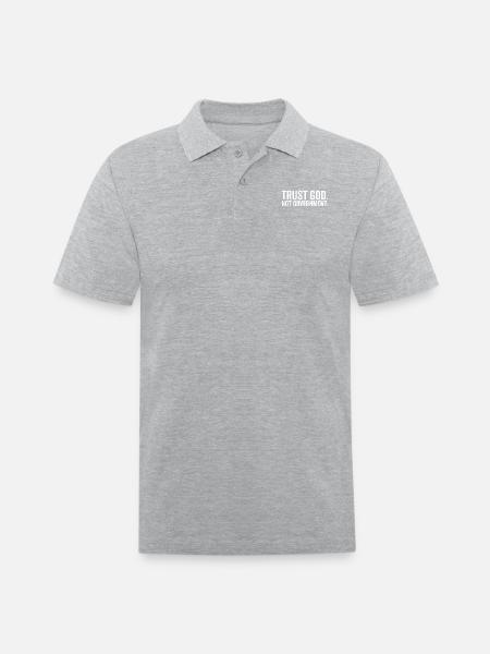 Trust God Not Government - Men's Pique Polo Shirt - heather gray