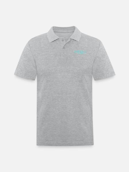 Meow Cat Face - Men's Pique Polo Shirt - heather gray