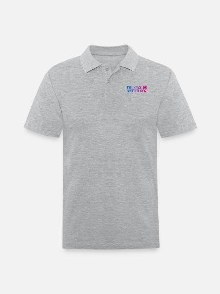 You Can Do Anything - Men's Pique Polo Shirt - heather gray