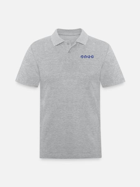 hawaii hibiscus flower - Men's Pique Polo Shirt - heather gray