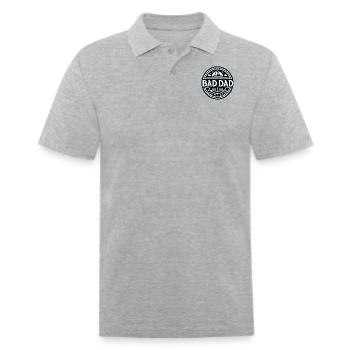 Bad Dad Yacht Club - Men's Pique Polo Shirt - heather gray - Front