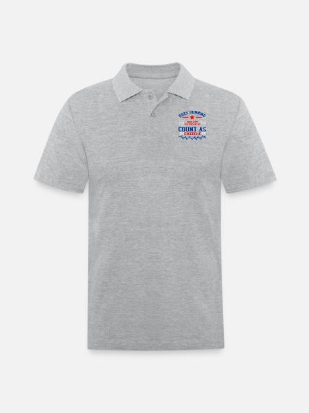 Running away from responsibilities - Men's Pique Polo Shirt - heather gray