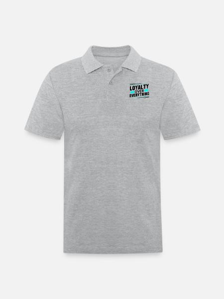 Loyalty Over Everything - Men's Pique Polo Shirt - heather gray