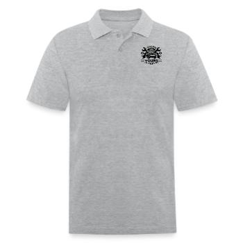 Je construis le mien que vous avez acheté la chemise de mécanicien de voiture - Polo en coton piqué pour hommes - gris chiné - Devant