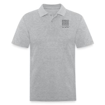 Computer science Programmer Code Humorous Gift - Men's Pique Polo Shirt - heather gray - Front