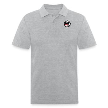 Antifascist Action Antifa Anti-Fascist Antifascism - Men's Pique Polo Shirt - heather gray - Front