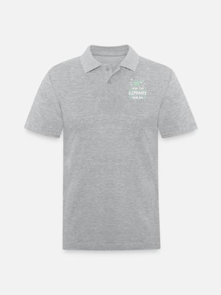 Elephant - Men's Pique Polo Shirt - heather gray