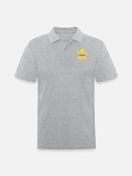 rubber duckie crew - Men's Pique Polo Shirt - heather gray