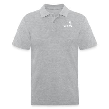 Nordkapp 71 10 21 N Norway design - Men's Pique Polo Shirt - heather gray - Front