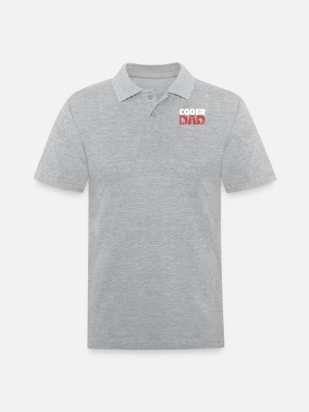 Programmer Coder Dad Coding - Men's Pique Polo Shirt - heather gray