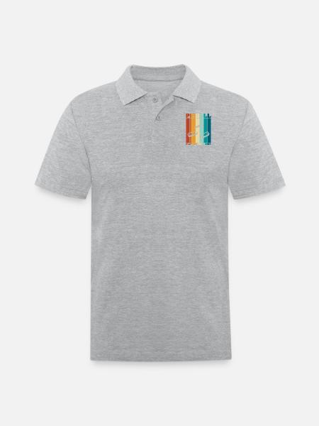 Pinball Flipping Awesome - Men's Pique Polo Shirt - heather gray