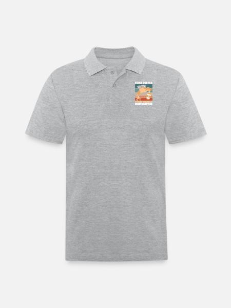 Poison Frog Coffee Sunglasses - Men's Pique Polo Shirt - heather gray