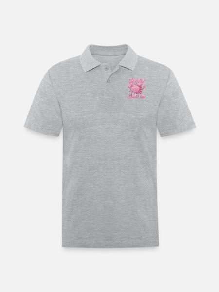 Axolotl Salamander Dad - Men's Pique Polo Shirt - heather gray
