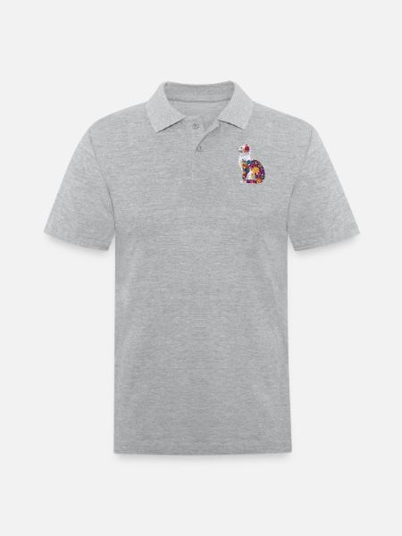 Turkish Angora - Men's Pique Polo Shirt - heather gray