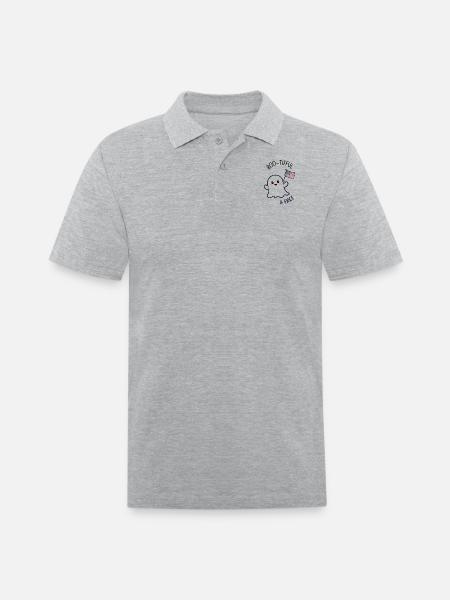 Ghost - 4th of july - Men's Pique Polo Shirt - heather gray