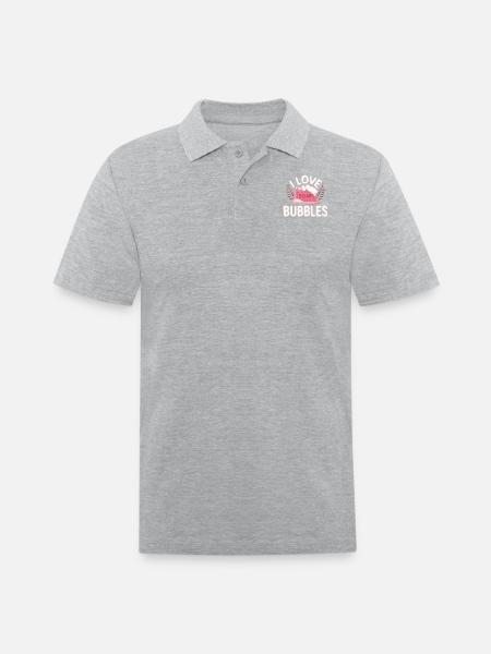 Bubbles - Men's Pique Polo Shirt - heather gray