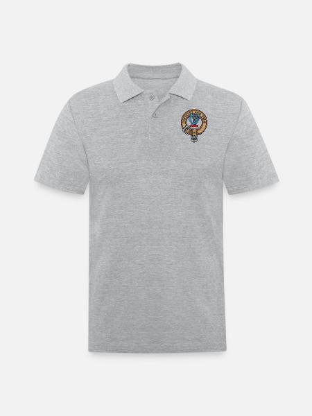 Clan Rose Crest - Men's Pique Polo Shirt - heather gray