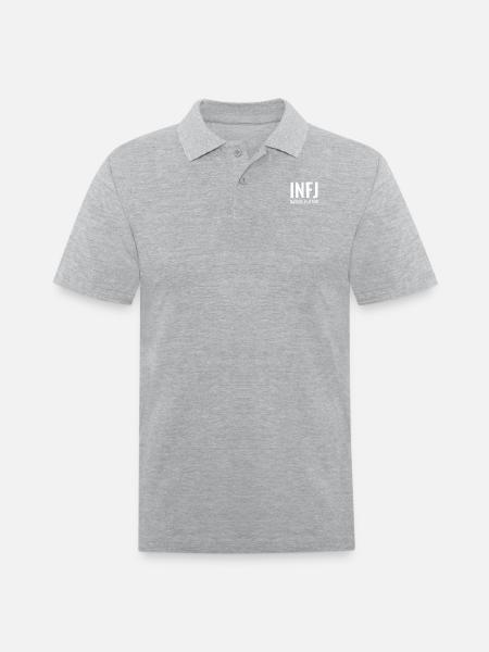 infj - basically jesus - Men's Pique Polo Shirt - heather gray