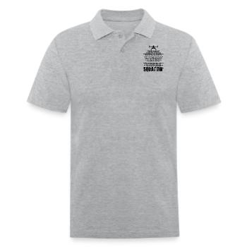 Squat Poem - Men's Pique Polo Shirt - heather gray - Front