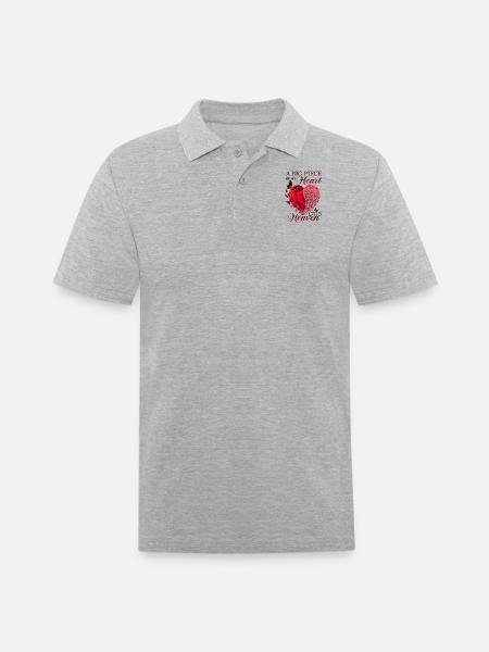 Heart Piece - Men's Pique Polo Shirt - heather gray