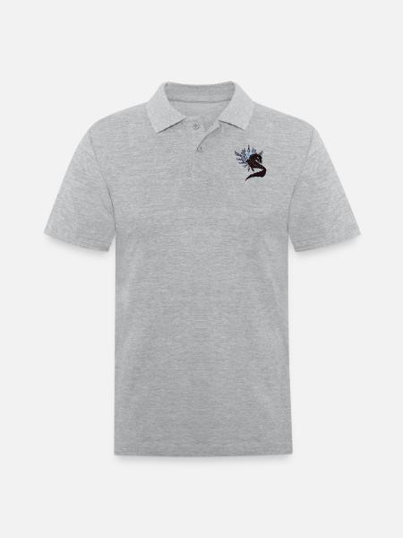 Abyssal Lagiacrus - Sunset Shores - Men's Pique Polo Shirt - heather gray
