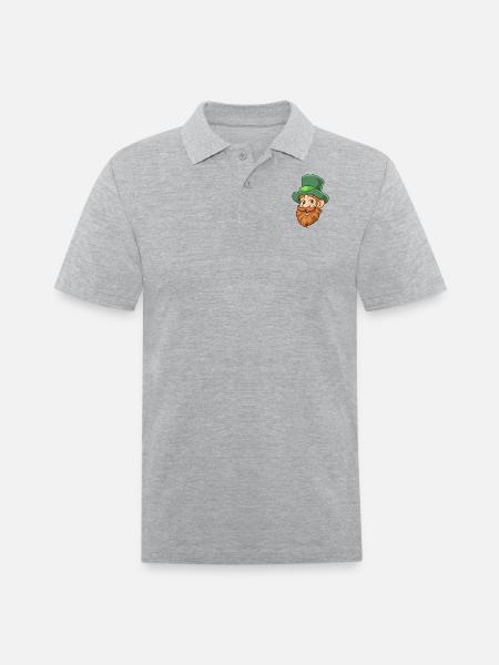 Saint Patrick - Men's Pique Polo Shirt - heather gray