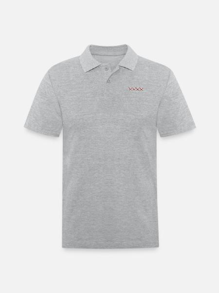 red crosses cross - Men's Pique Polo Shirt - heather gray