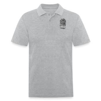 Twin dragon - Men's Pique Polo Shirt - heather gray - Front