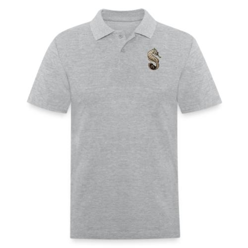 Seahorse holding shell - Men's Pique Polo Shirt