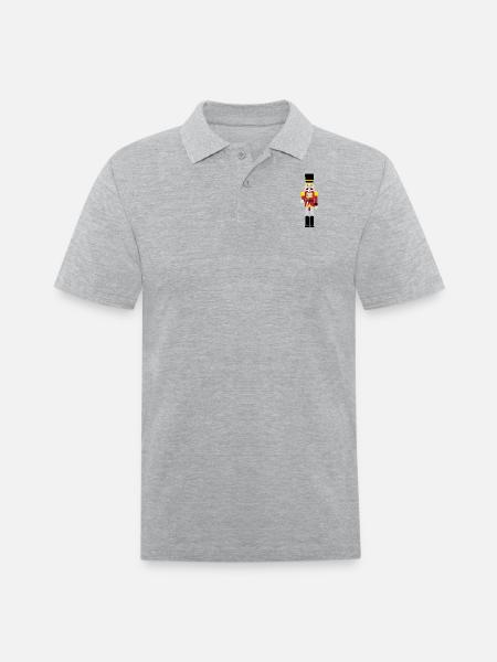 Christmas Nutcracker - Men's Pique Polo Shirt - heather gray