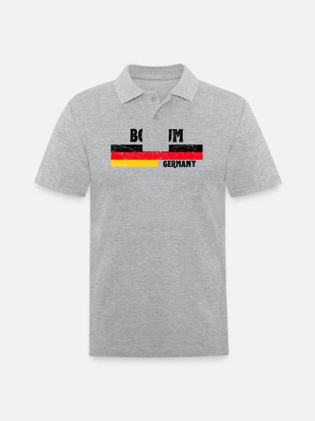 Bochum Germany - Men's Pique Polo Shirt - heather gray