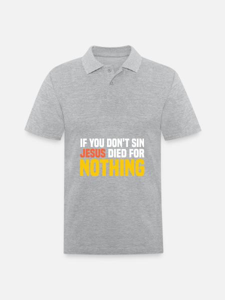 atheist - Men's Pique Polo Shirt - heather gray
