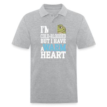 Lizard People Reptile Conspiracy and Secret - Men's Pique Polo Shirt - heather gray - Front