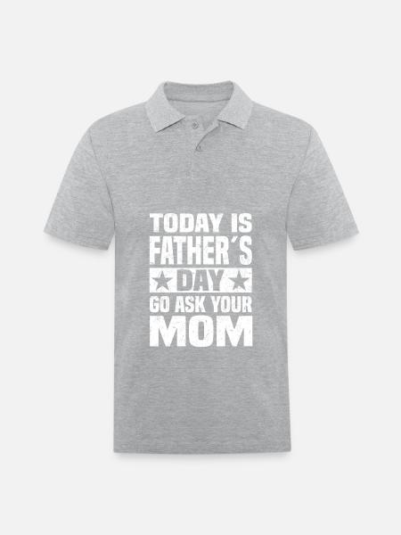 papa - Men's Pique Polo Shirt - heather gray