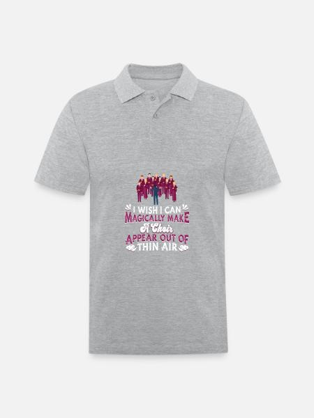 Choir Singing - Men's Pique Polo Shirt - heather gray
