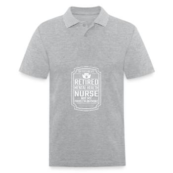 Nurse Nursing Psych Nurse - Men's Pique Polo Shirt - heather gray - Front