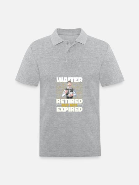 Waiter Waitress Retired - Men's Pique Polo Shirt - heather gray