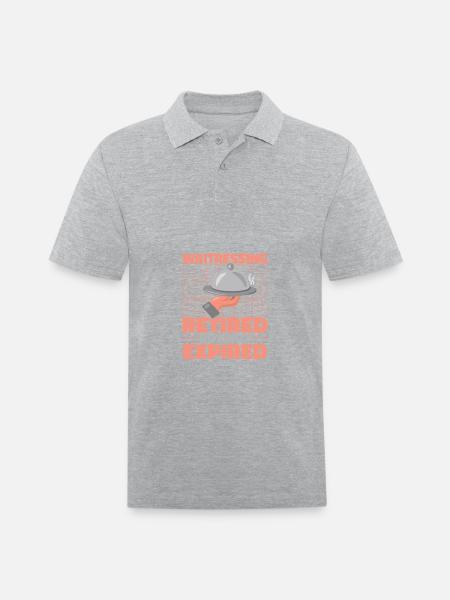 Waiter Waitress Retired - Men's Pique Polo Shirt - heather gray